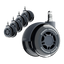 LiberNovo 7.5cm Dual Rubber Chair Wheels - Effortless Glide for Carpet & Hardwood Floors
