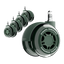 LiberNovo 7.5cm Dual Rubber Chair Wheels - Effortless Glide for Carpet & Hardwood Floors
