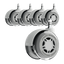 LiberNovo 7.5cm Dual Rubber Chair Wheels - Effortless Glide for Carpet & Hardwood Floors
